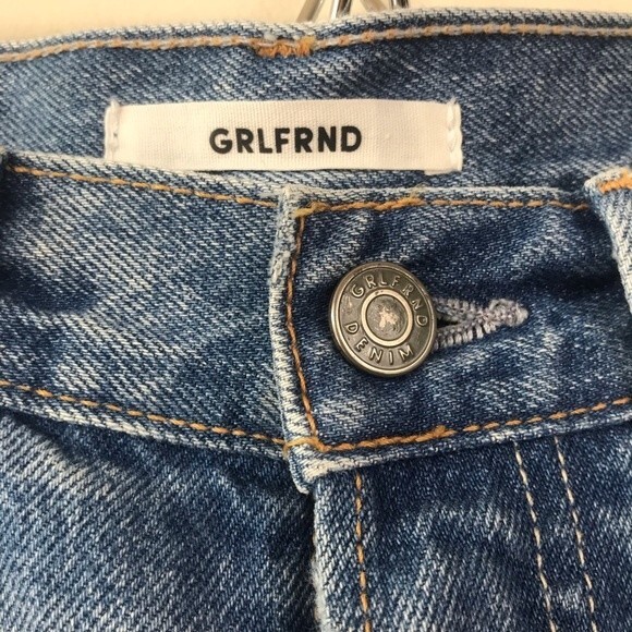 Grlfrnd Beverly One For The Road Denim Long Bermuda Boyfriend Jean Shorts 26 - Picture 7 of 16